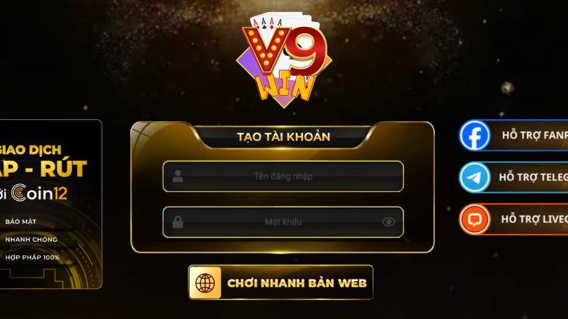 V9Win - Cổng Game Đổi Thưởng Uy Tín - Thưởng Nạp 199K 13 Hướng dẫn các bước đăng nhập vào cổng game nhanh chóng