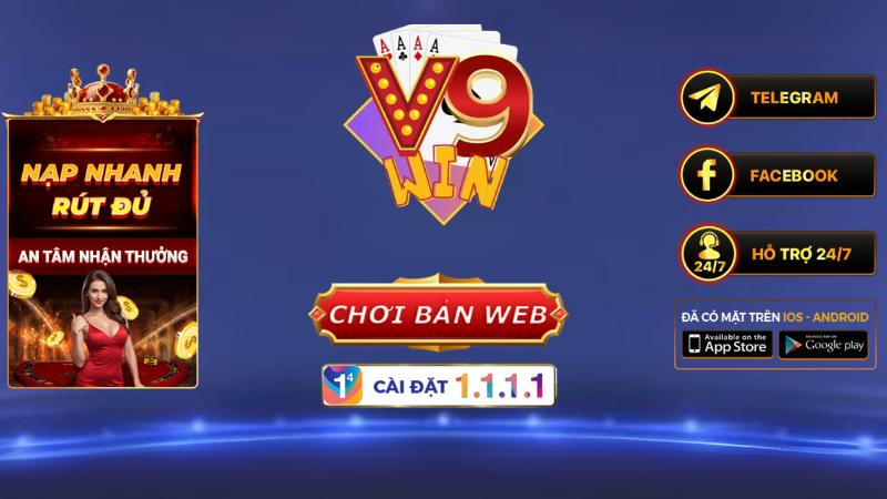 V9Win - Cổng Game Đổi Thưởng Uy Tín - Thưởng Nạp 199K 9 Cập nhật link truy cập vào sảnh game mới nhất 2025